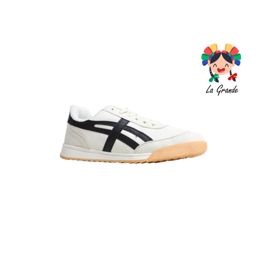 091 ACUR-ST Latte Negro Tenis Casual para Dama y Joven