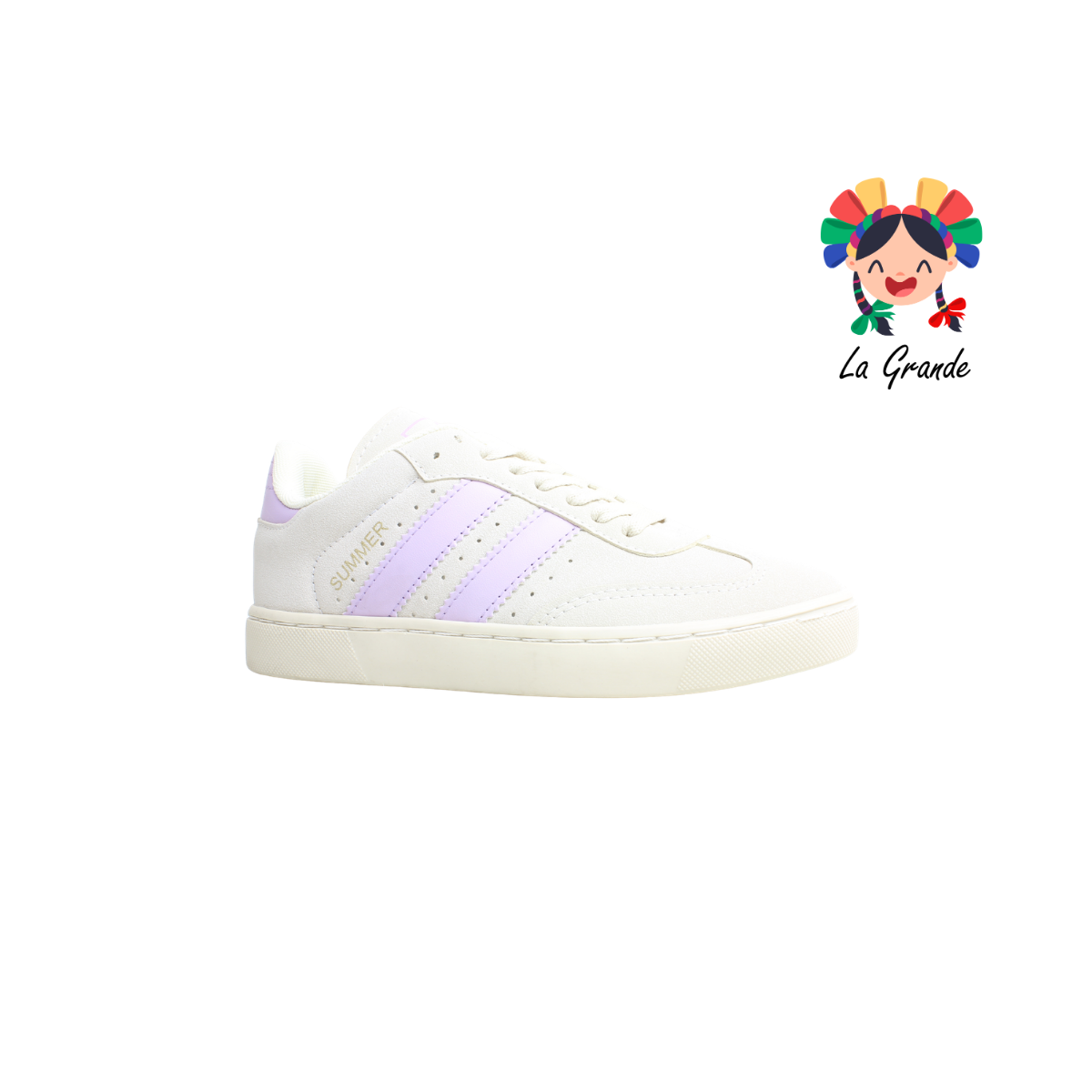 800 LERMI Latte Lila Sint Tenis Escolar para Niña y Dama