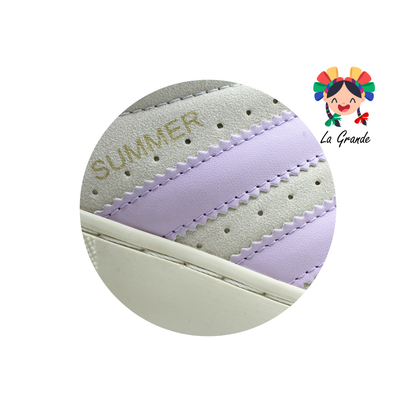 800 LERMI Latte Lila Sint Tenis Escolar para Niña y Dama