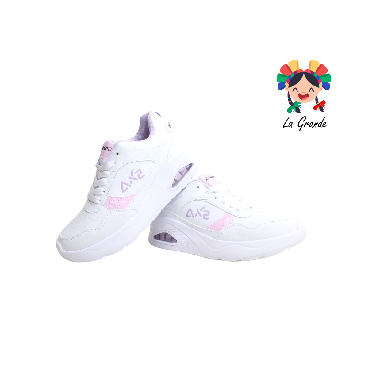 5025 AX2 Blanco Lila Tenis Deportivo con Válvula para para Dama