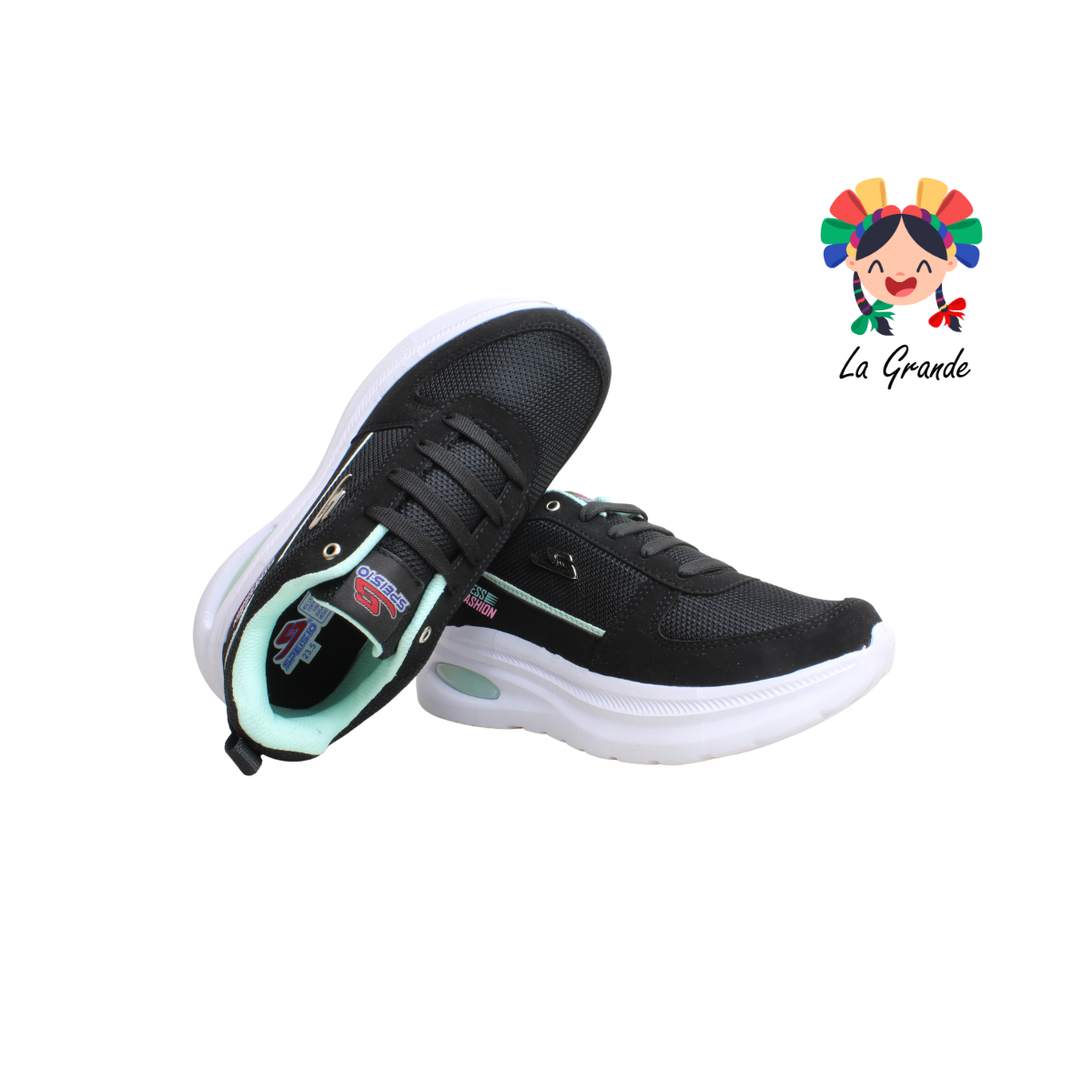 860 SPEIS10 Negro Menta Tenis Deportivo con Válvula para Dama