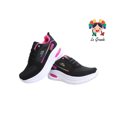 860 SPEIS10 Negro Fiusha Tenis Deportivo para Dama