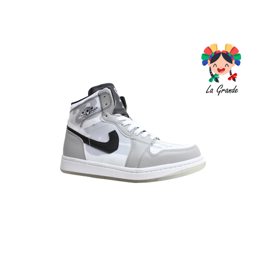 2603 HARMAN Bco Gris Ngo Tenis Casual para Dama, Joven y Caballero