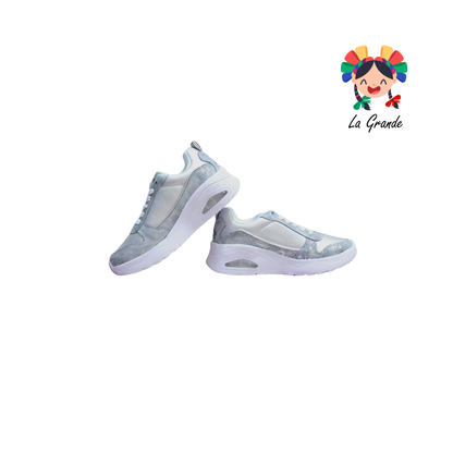 5030 AX2 Plata Gris Tenis Casual para Dama