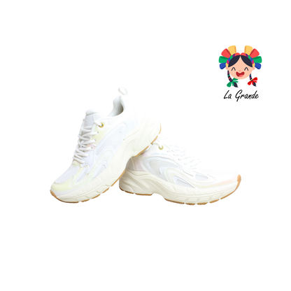 1043206 CHARLY Blanco Multicolor Tenis Deportivo para Dama