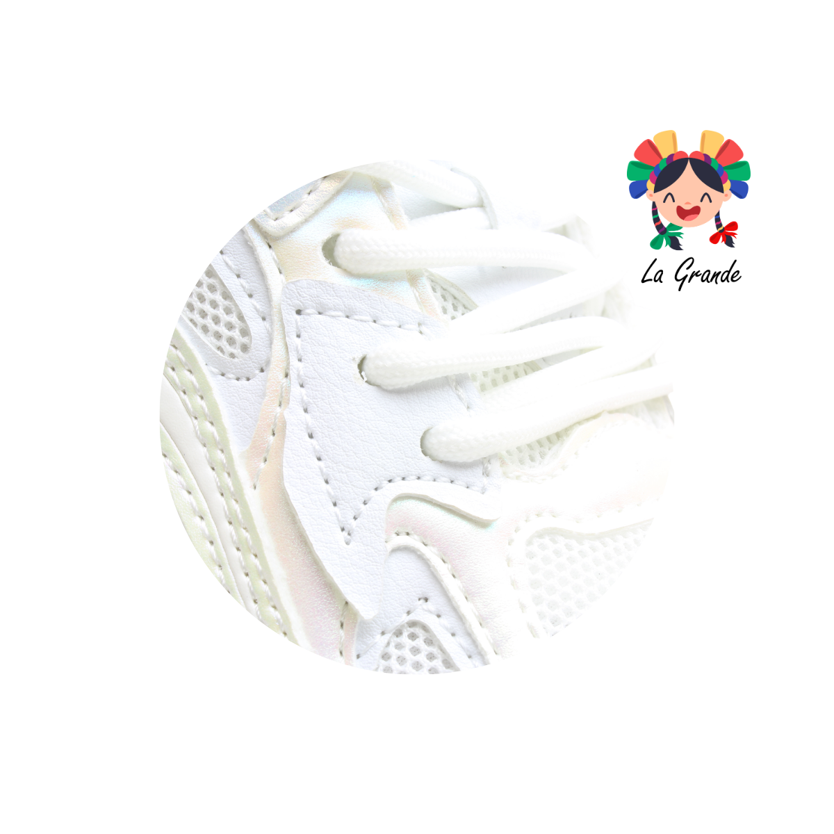 1043206 CHARLY Blanco Multicolor Tenis Deportivo para Dama