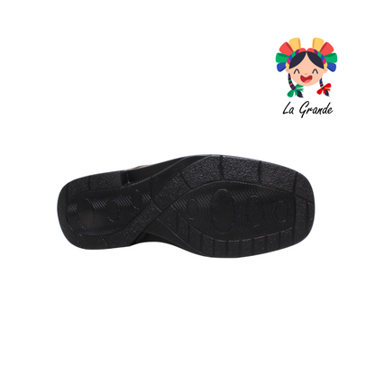 6607 BIO SHOES Cafe Piel Zapato Confort para Caballero