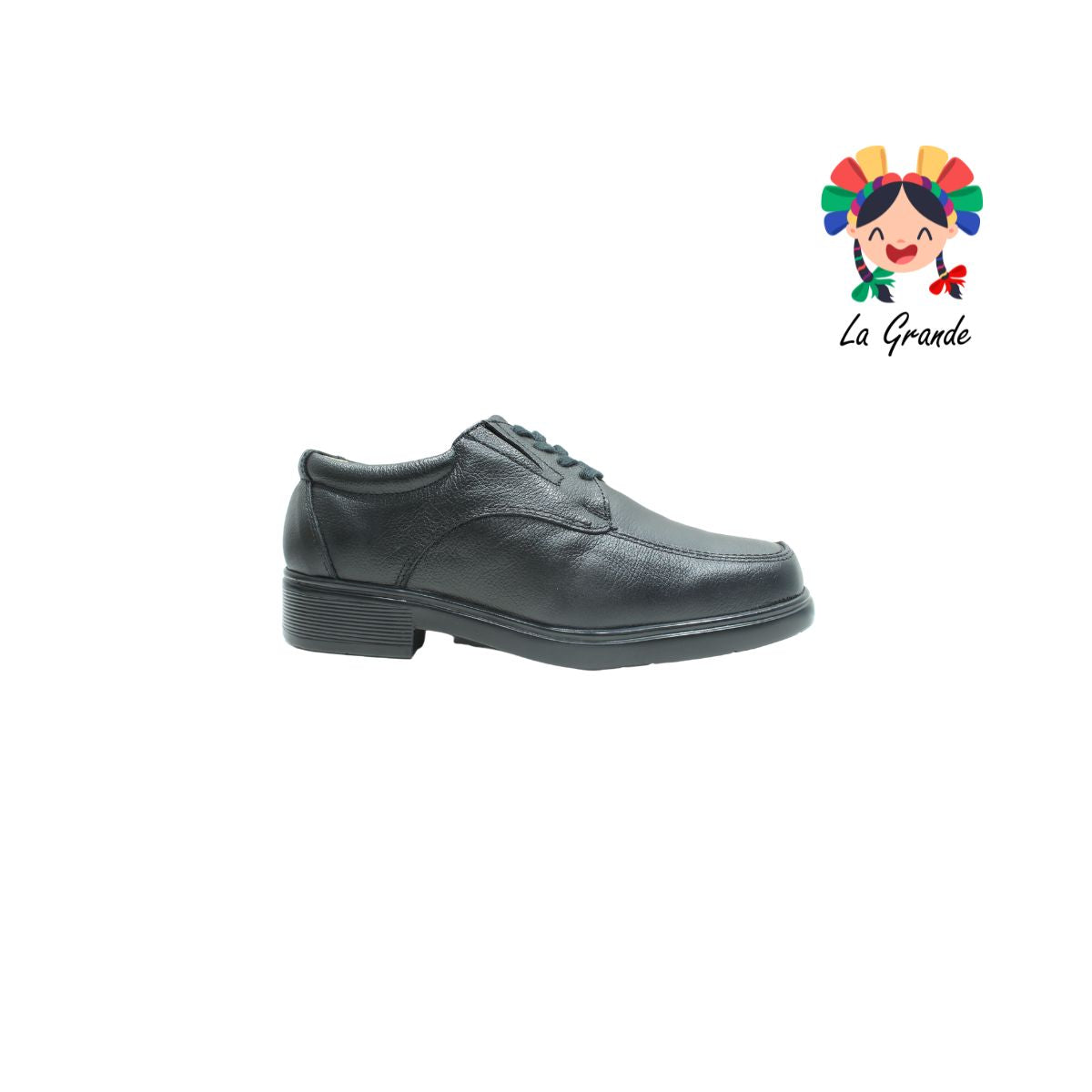6607 BIO SHOES Negro Piel Zapato Confort para Caballero