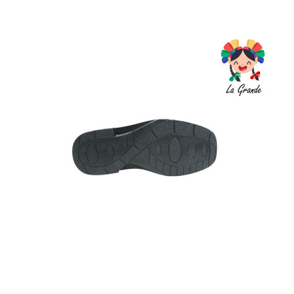 6607 BIO SHOES Negro Piel Zapato Confort para Caballero