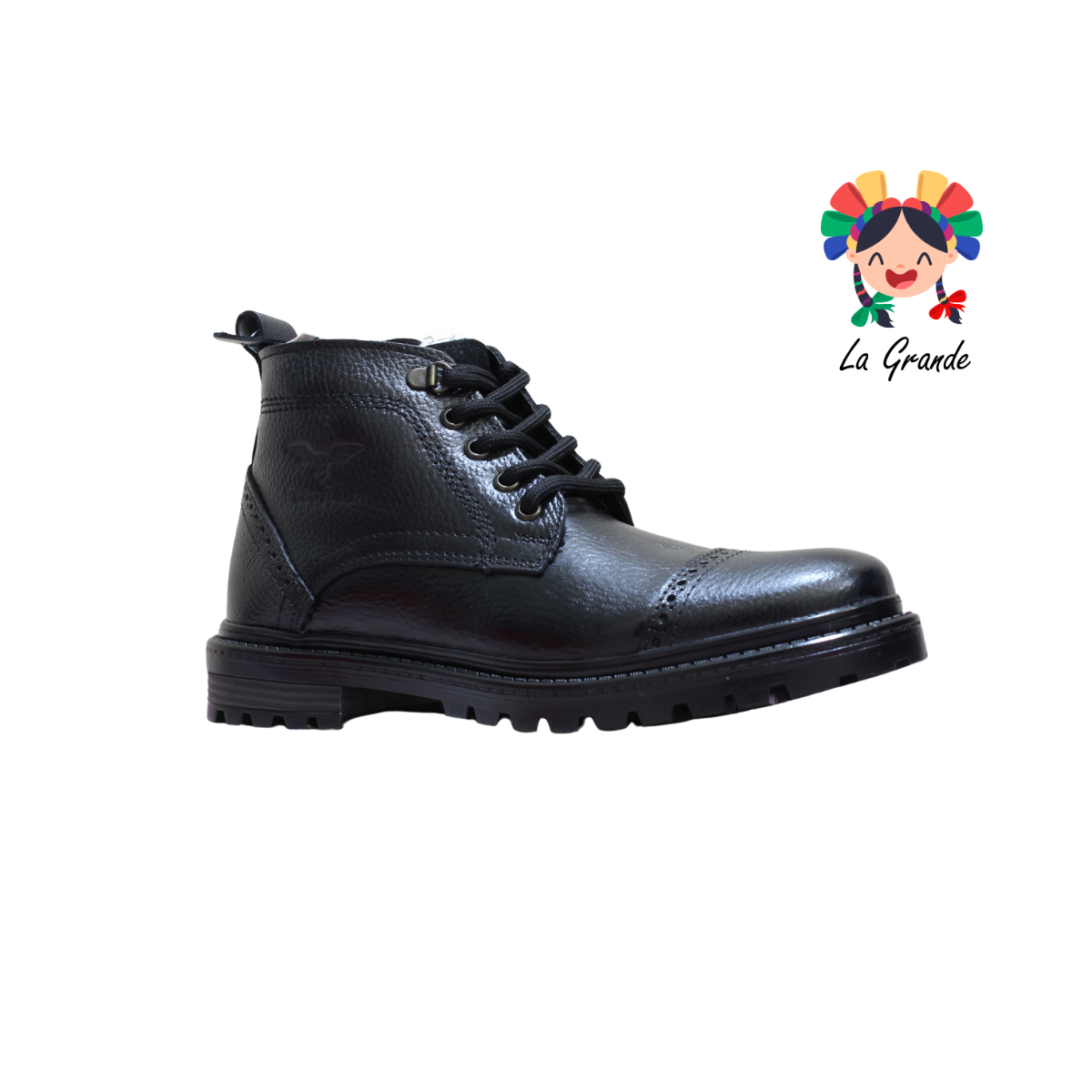 4820 ECCOFLEX Negro Flother Piel Bota para Caballero