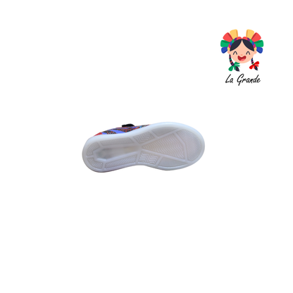 35-A SPACE BOYS Negro Rojo Sint Tenis Casual con Luz Led para Niño