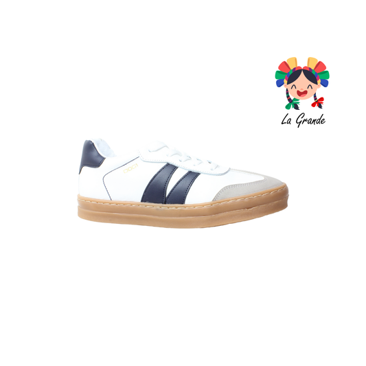 6725 DOGI Bco Nairobi Mno Piel Tenis Casual para Dama y Joven