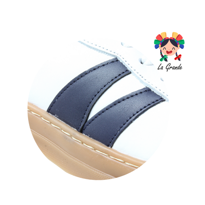 6725 DOGI Bco Nairobi Mno Piel Tenis Casual para Dama y Joven