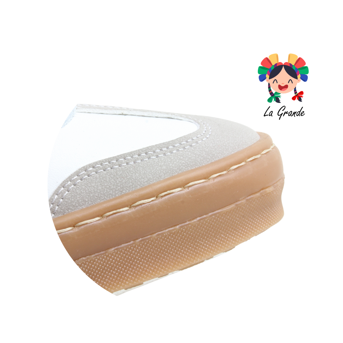 6725 DOGI Bco Nairobi Mno Piel Tenis Casual para Dama y Joven
