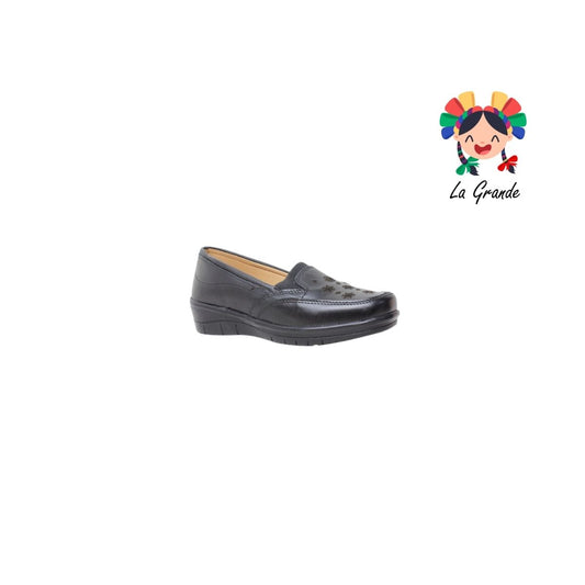 672 VARENKA Negro Piel Zapato Casual para Dama