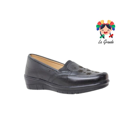 672 VARENKA Negro Piel Zapato Casual para Dama