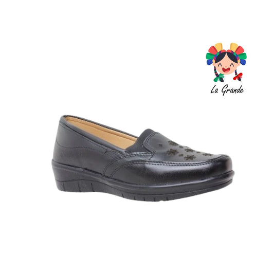 672 VARENKA Negro Piel Zapato Casual para Dama