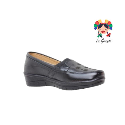 672 VARENKA Negro Piel Zapato Casual para Dama