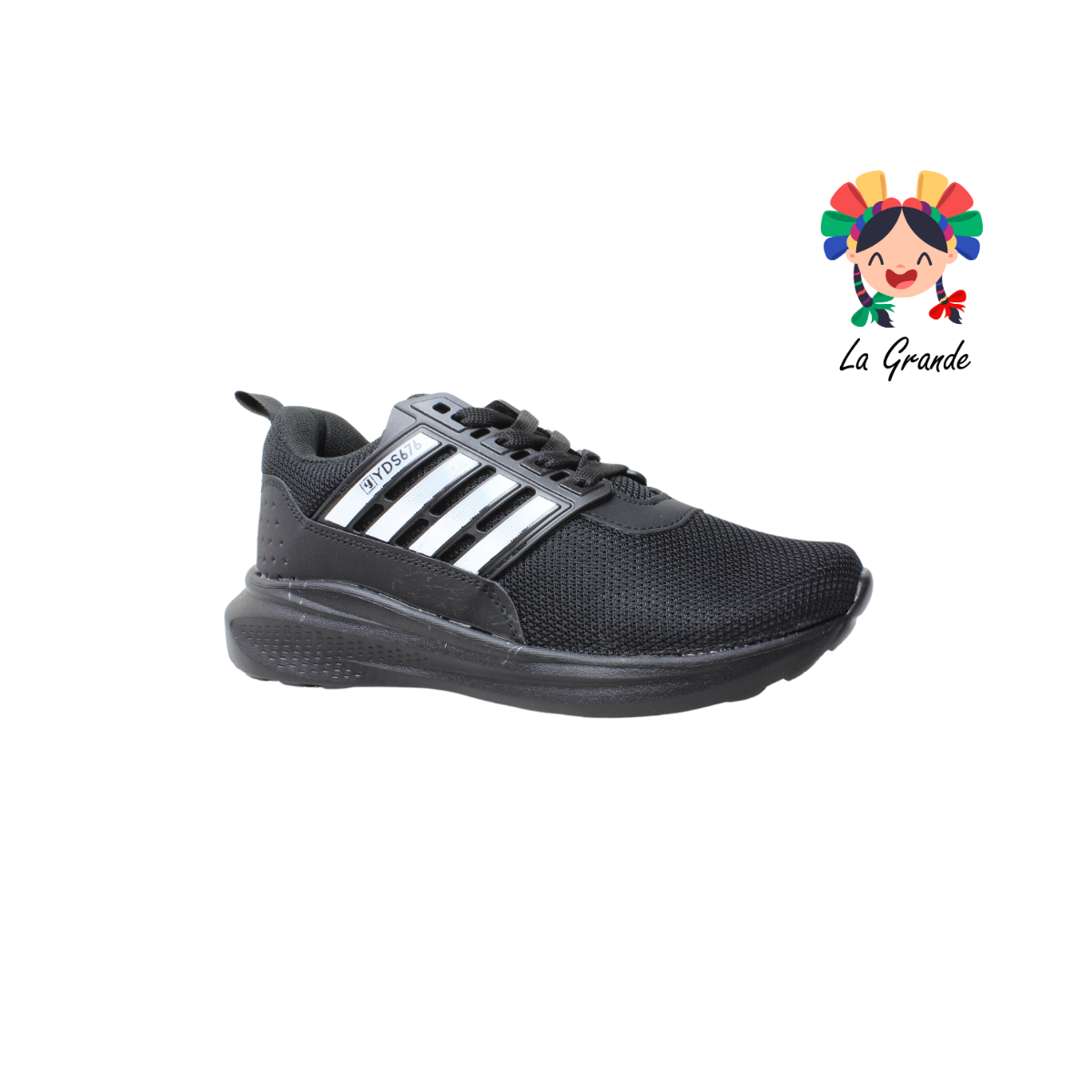 676 YEDIS Negro Negro Tenis Deportivo para Dama