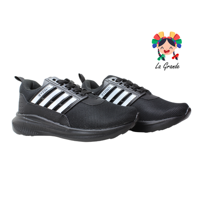 676 YEDIS Negro Negro Tenis Deportivo para Dama