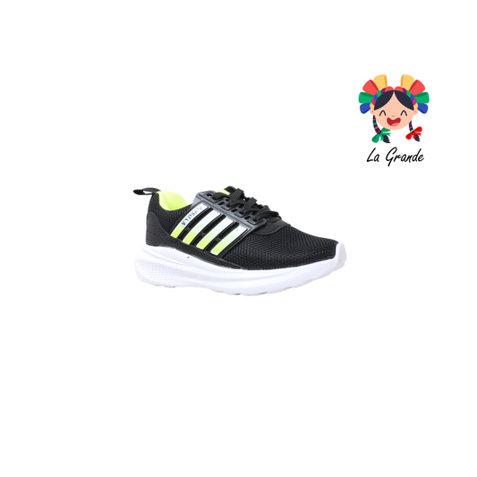 676 YEDIS Negro Neon Tenis Running para Niña y Niño