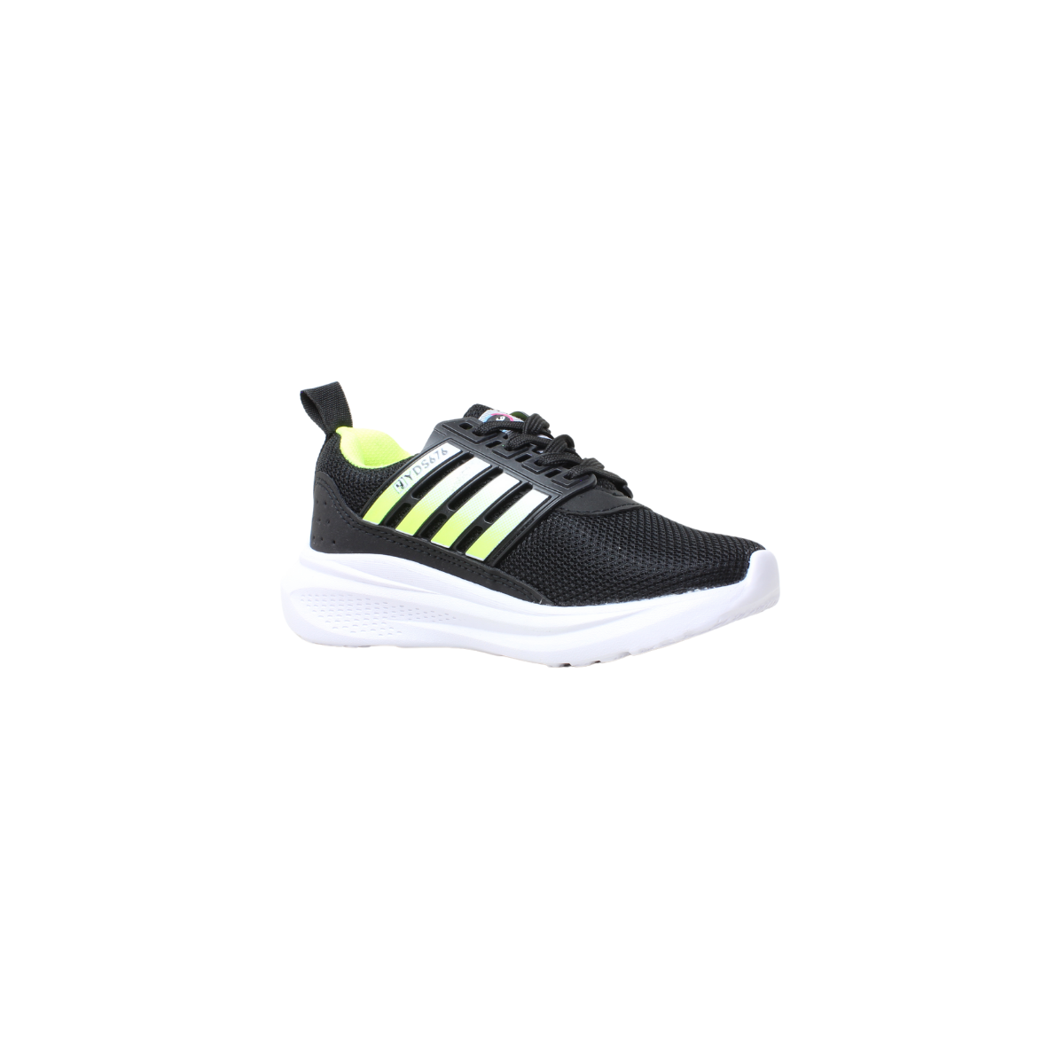676 YEDIS Negro Neon Tenis Deportivo para Niña y Niño