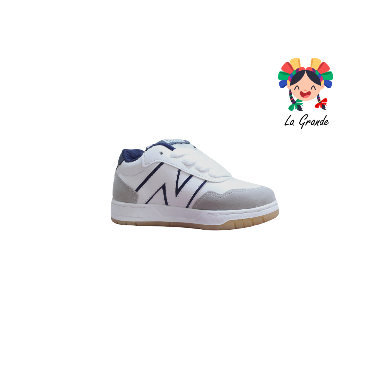 420 ROJO ARANDANO Blanco Marino Tenis Casual para Niña, Niño