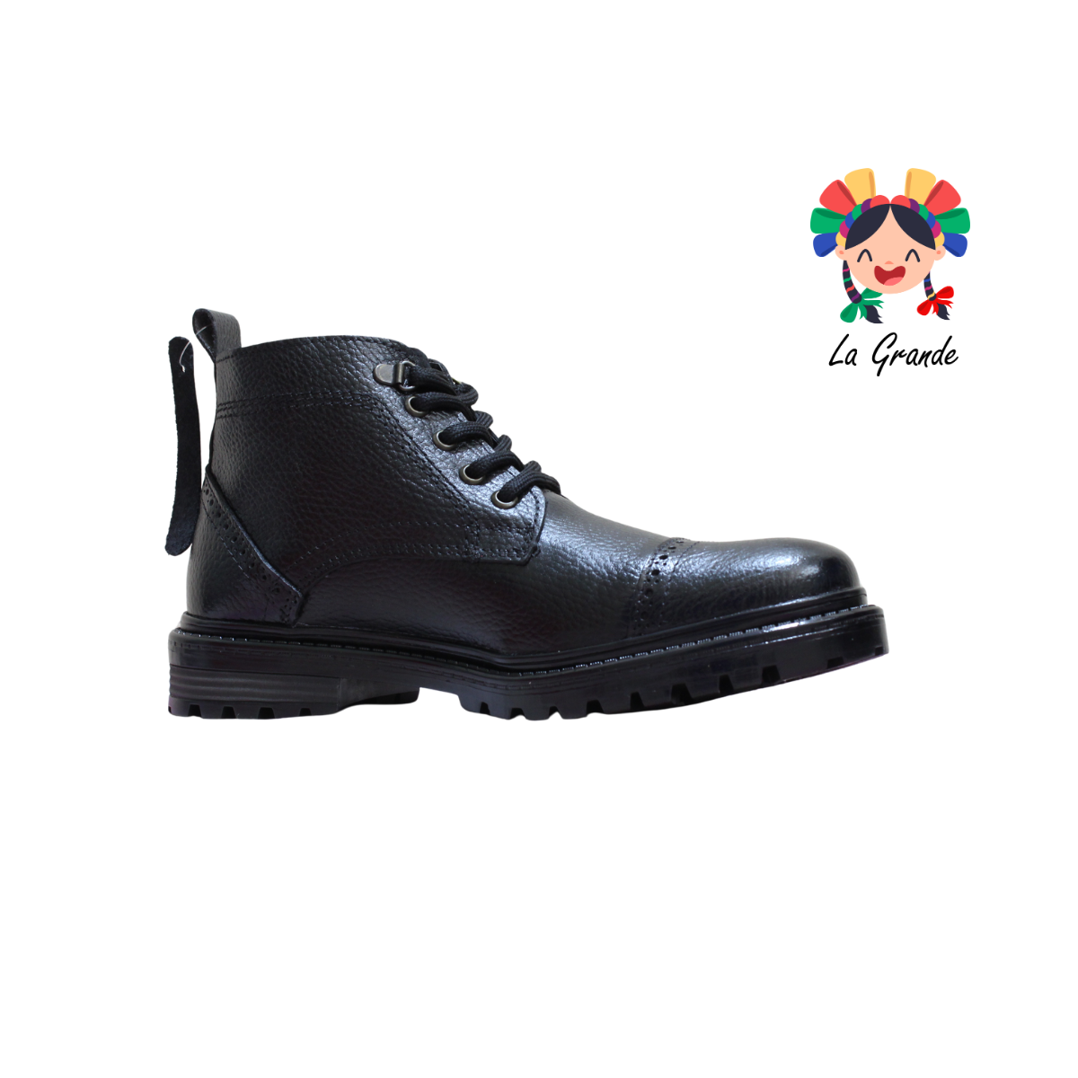 4820 ECCOFLEX Negro Flother Piel Bota para Caballero