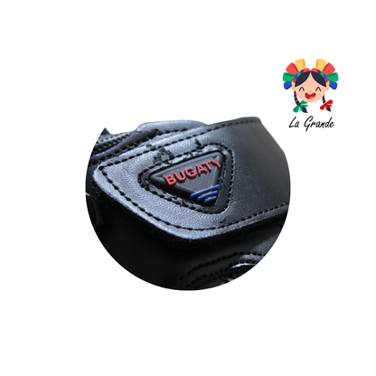 8016 BUGATY SHOES Negro Piel Zapato Escolar para Niño