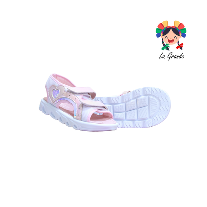 223301 PEKE KIDS Blanco Brillos Sint Huarache Casual para Niña
