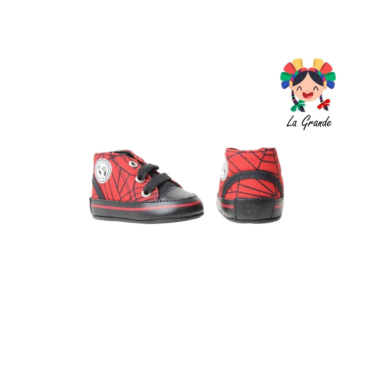 684 JACK Spider Rojo Textil Tenis Casual para Bebé
