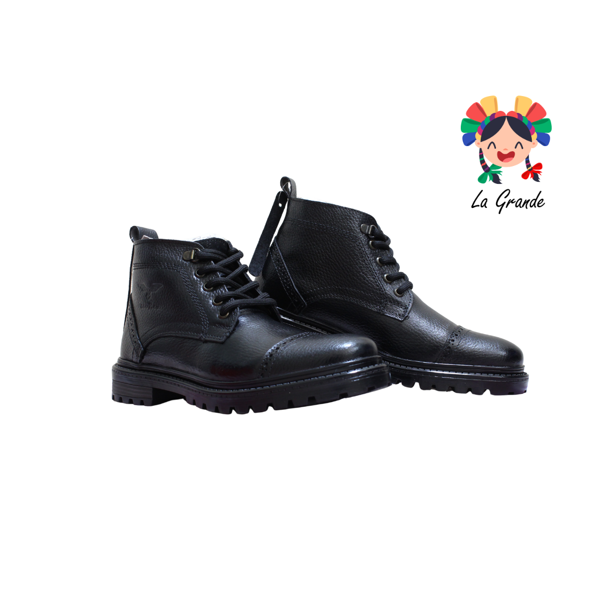 4820 ECCOFLEX Negro Flother Piel Bota para Caballero