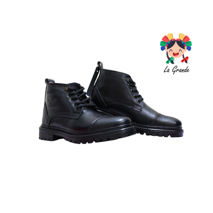 4820 ECCOFLEX Negro Flother Piel Bota para Caballero