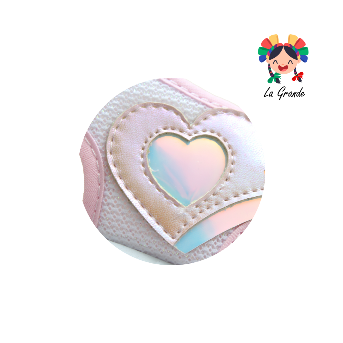 223301 PEKE KIDS Blanco Brillos Sint Huarache Casual para Niña