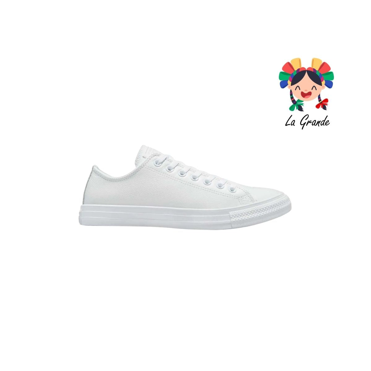 CHUCK TAYLOR CONVERSE Blanco Piel Tenis para Dama y Joven