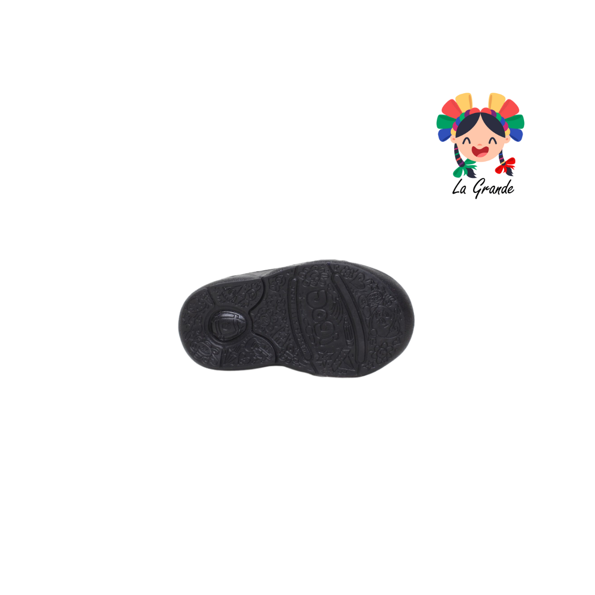 6903 DOGI Negro Piel Zapato para Bebé y Niño
