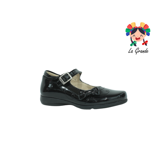 693 DOGI Negro Charol Piel Zapato Escolar para Niña