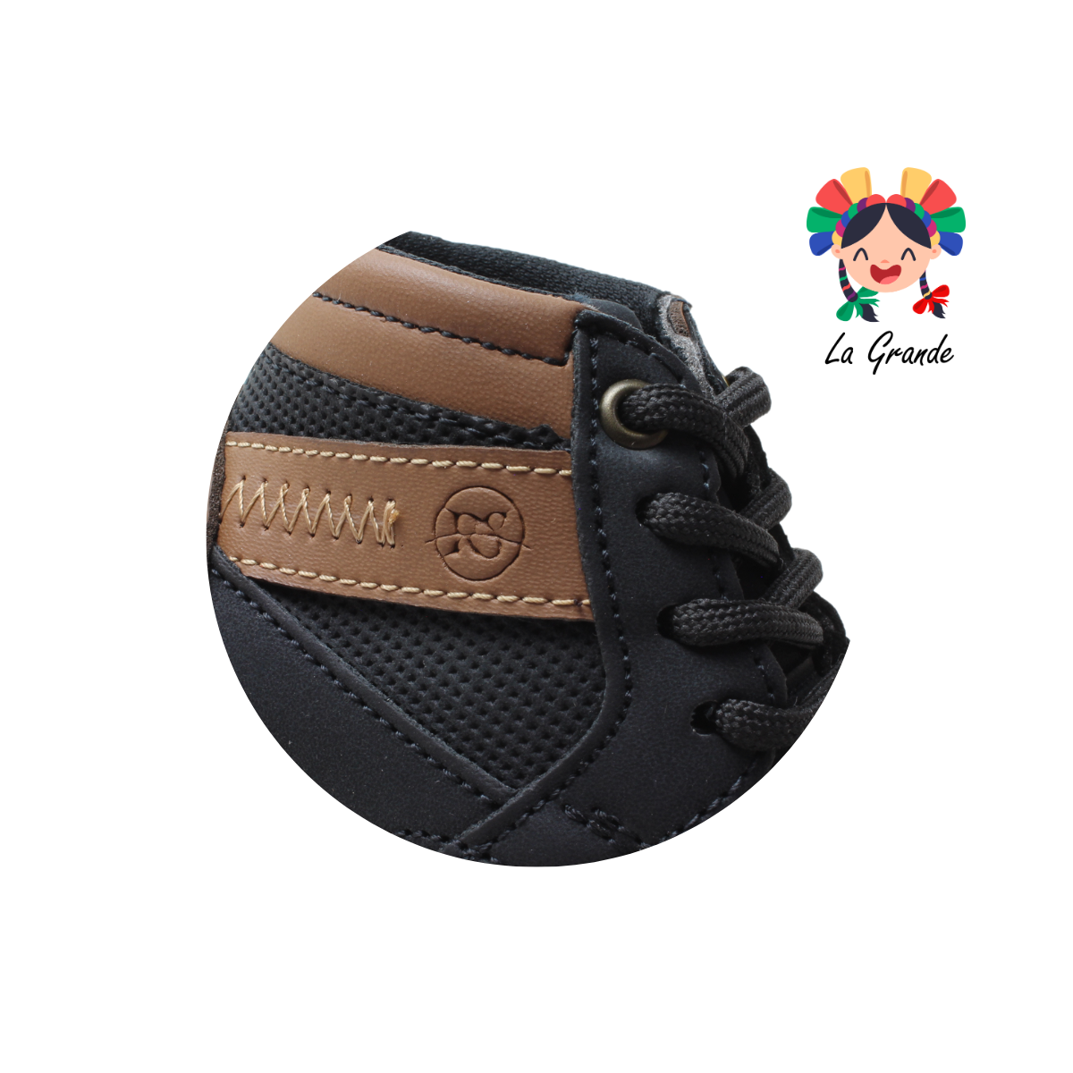 6959 RODRISAN Negro Camel Sint Volcano Bota Casual para Bebé