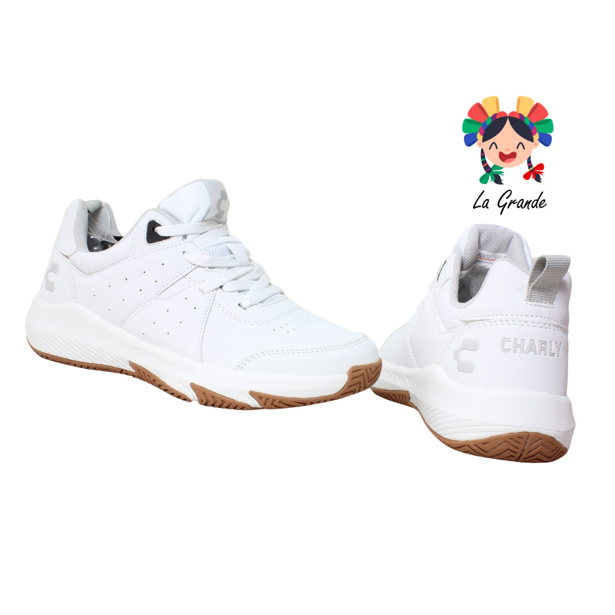 1086727001 CHARLY Blanco Tenis Casual para Dama, Joven y Caballero