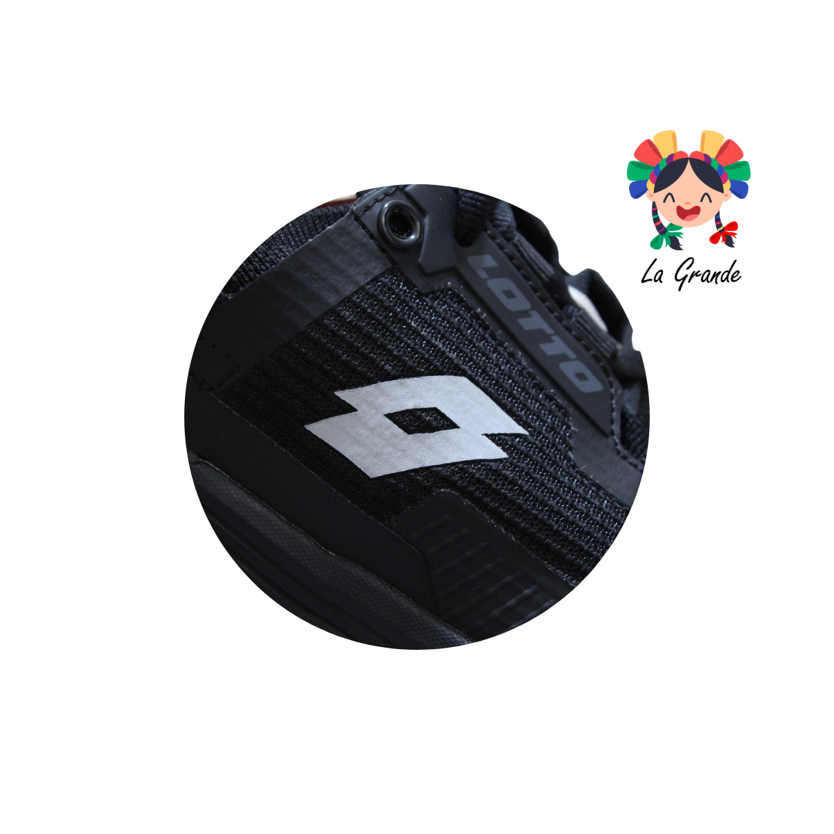 0H552001 LOTTO Negro Tenis Casual para Caballero