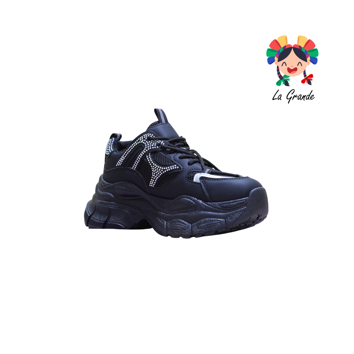 G04-1A FOSUM Negro Negro Textil Tenis Casual para Dama