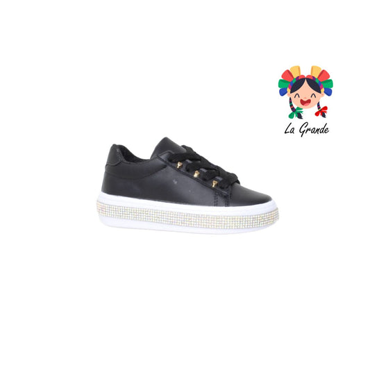 7000 PAOLA RAMIREZ Negro Sint Tenis Casual para Niña y Niño