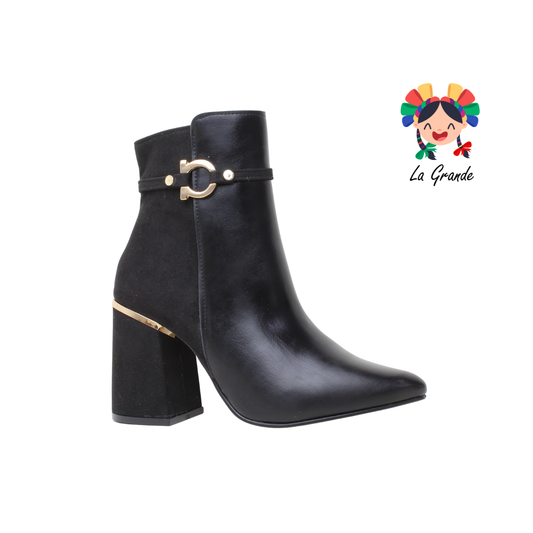 7002 WILDCAT Negro Sintetico Botin Casual para Dama