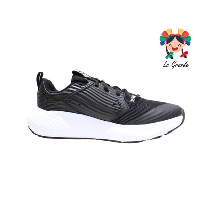 7004 UNDER ARMOUR Negro Blanco Tenis Deportivo Original Importado para Dama y Joven