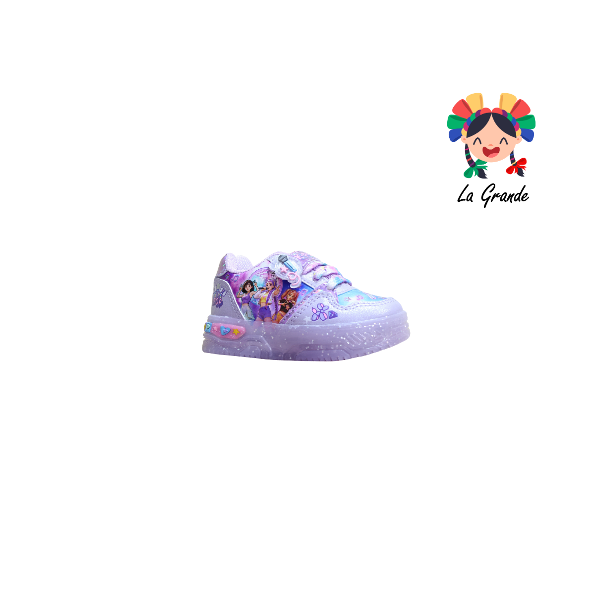 700 HUNTRI ON KIDS Lila Multicolor Sint Tenis con Luces Led para Bebé y Niña