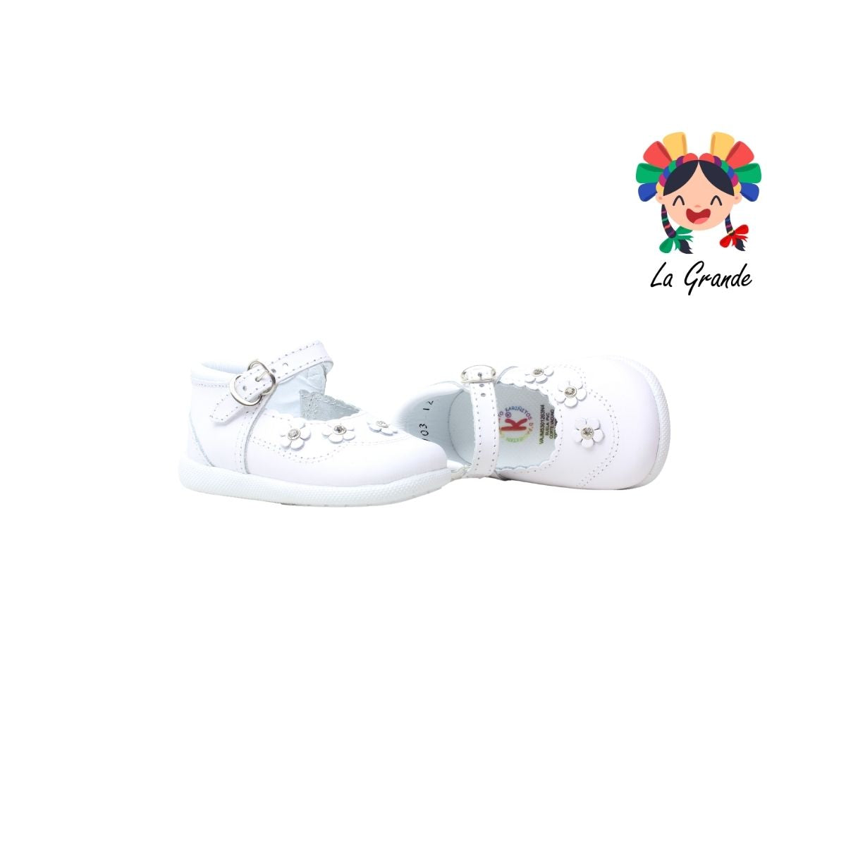 703 KARIÑITOS Blanco Piel Zapato Casual para Bebé