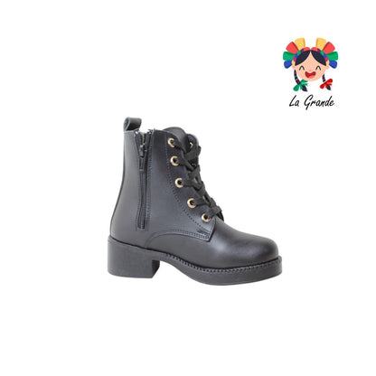 704 YUL Negro Cabra Bota Casual para Niña