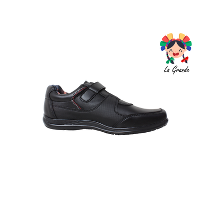 705-R VELRA Negro Sint Zapato Escolar para Joven