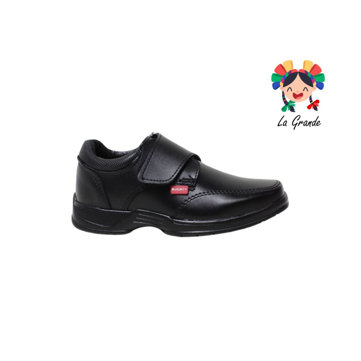 706 BUGATY SHOES Negro Sint zapato Escolar para Niño y joven
