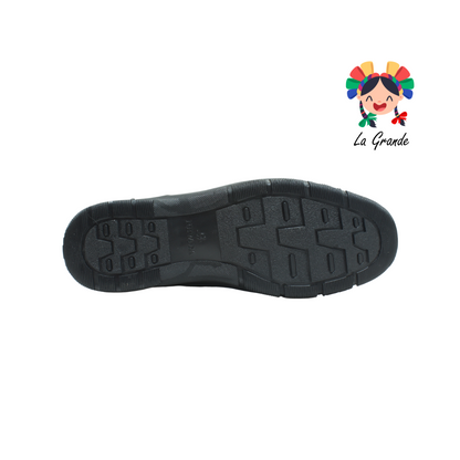 7100 NEVADA Negro Piel Zapato Casual de Caballero Agujeta
